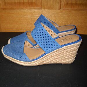 Franco Sarto Blue Wedge Espadrille MINT2 - Size 10